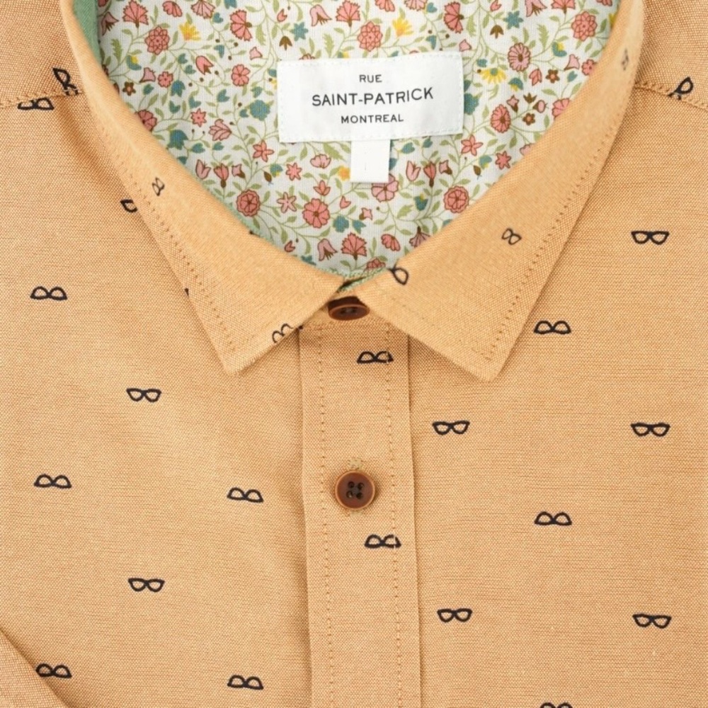 Killygordon Easy-Care Short Sleeve Shirt In Persian Orange Indy Trendy Hipster